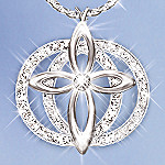 Forever Love Diamond Cross Pendant Eternity Necklace: Romantic Gift For Her